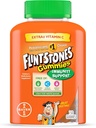 Flintstones Gummies Kids Vitaminer med Immunitet Support *, Kids og Toddler Multivitamin med C-vitamin, D-vitamin, B12, Zink & mere, Orange 150ct