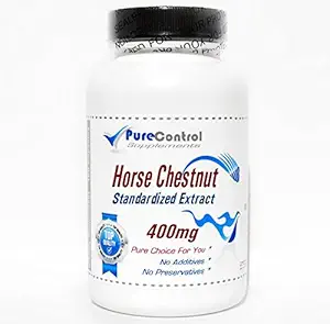 Hestekastanje Standardiseret ekstrakt 400mg / / 100 kapsler / / Pure / / af PureControl kosttilskud