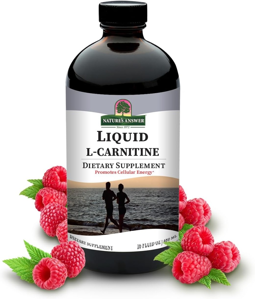 Nature's Answer Liquid L-Carnitine Raspberry flavor 1200 mg 16-Fluid Ounces Cellular Energy Dietary Supplement