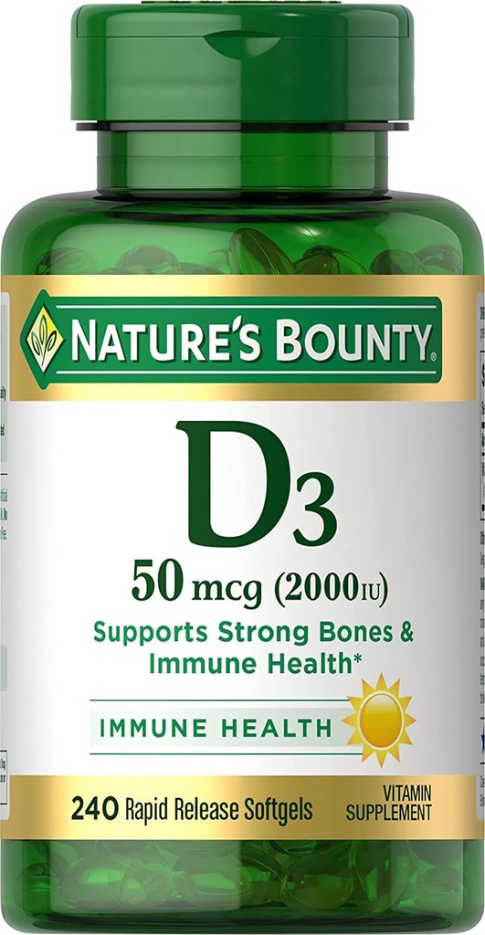 Naturens Bounty D-vitamin 2000 IE Softgels