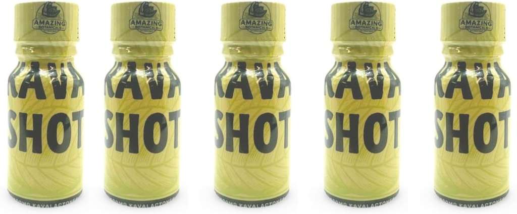 Amazing Botanicals KAVA Skudt - 500mg Kavalactoner - Original Flavor - Kosttilskud - 5 Tæl - 10ml