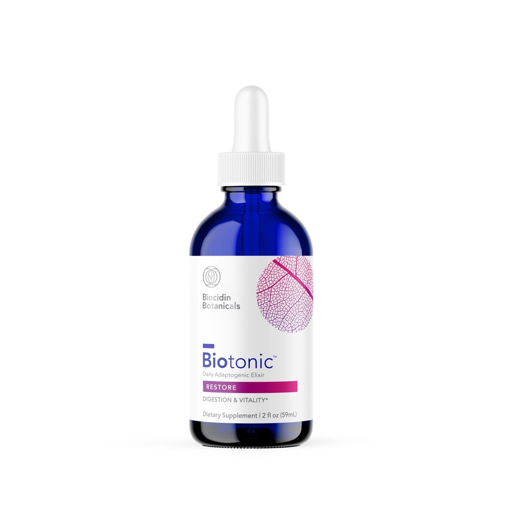Bio- botanisk forskning Biotonic Adaptogen Tonic - Flydende tinktur Drops Adaptogen supplement til at hjælpe med at gendanne energi & hjælpe med at reducere lejlighedsvis træthed - Herbal Elixir for immunforsvar (2 oz)