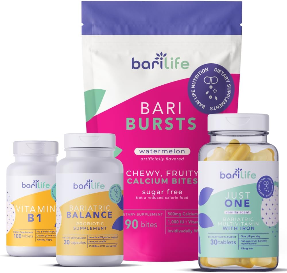 Bari Life Gastric Sleeve, Gastric Bypass Vitamin og supplement Starter Kit (Watermelon)