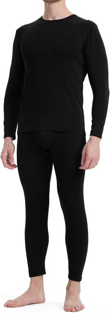 BOMBOO COOL Mænds termiske undertøj med Soft Fleece Lined Base Layer Cold Weather Top Bottom Gavesæt