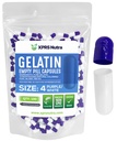 XPRS Nutra Størrelse 4 Tomme kapsler - 100 Tomme Tomme Gelatine kapsler - Piller selv Capsule Fyldning - Fyldelig Pure Bovin Pill Gel Caps til Do- It- Yourself Kosttilskud (lilla / hvid)