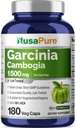 NusaPure Garcinia Cambogia 180 Veggie Capsules 1500mg (Vegetarisk, ikke- GMO, Vegan)