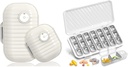 Rejse Pill Organizer, 7 Dag & Pill Organizer 3 gange om dagen, 7 Dag Pill Box - GloDeals Weekly Pill Organizer Daily Medicine Container Dispenser sag for Vitamin Fish Oil supplement