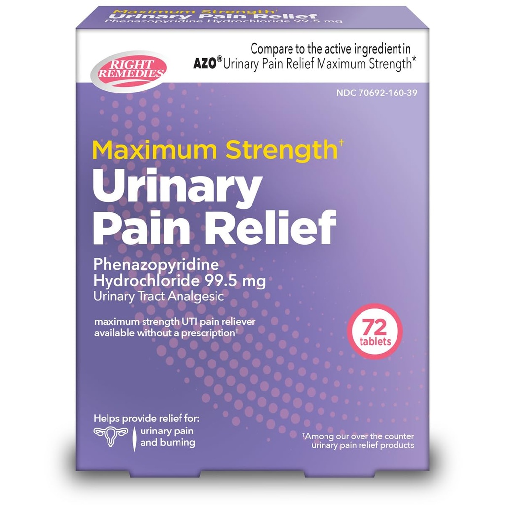 Urinvejssmertelindring Phenazopyridin HCl 99, 5 mg tabletter