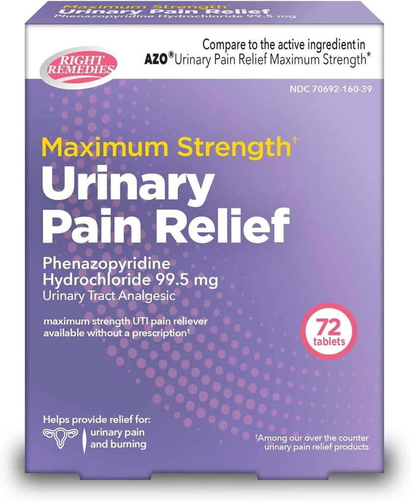 Urinvejssmertelindring Phenazopyridin HCl 99, 5 mg tabletter