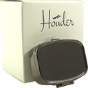 Hounder Classy Gray Metal Pill Box Dekorative Pill sag med gaveæske - Carry din medicin i stil (Rektangulær)