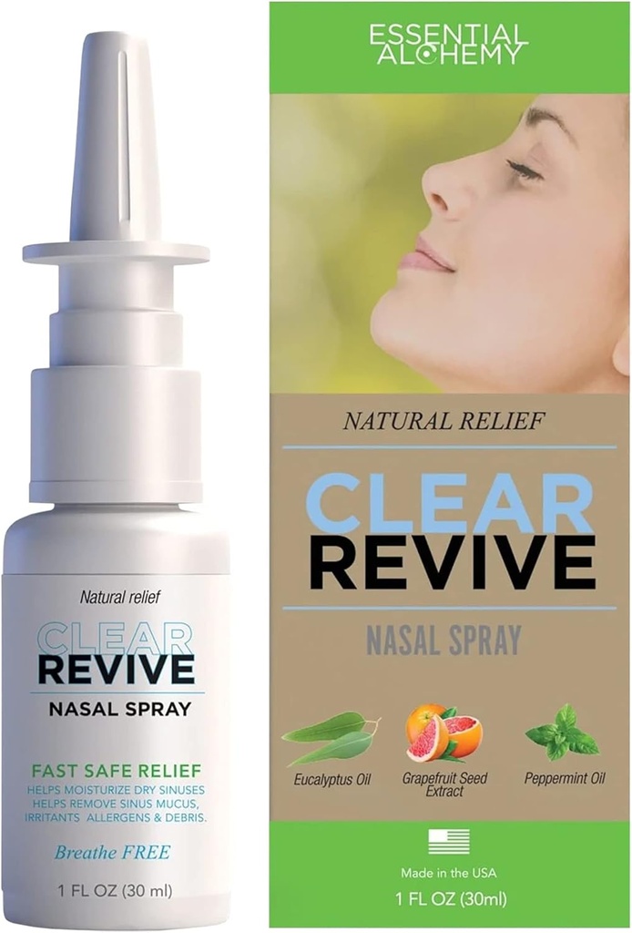 Nasal Spray, Allergy Relief, Fast Relief af Nasal og Sinus Irritation, Tørhed og Mucus Fjernelse, Non Drowsy og Nul afhængighed Formel (Voksen, 1pk)