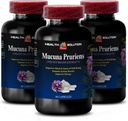 energi og fokus supplement - MUCUNA PRURIENS VELVET BEAN EXSTRET 350 MG - stemningsforstærker, fløjlsbønneekstrakt, antioxidant kosttilskud, hjerne booster supplement til hukommelse, 3 flasker 180 Kapsler