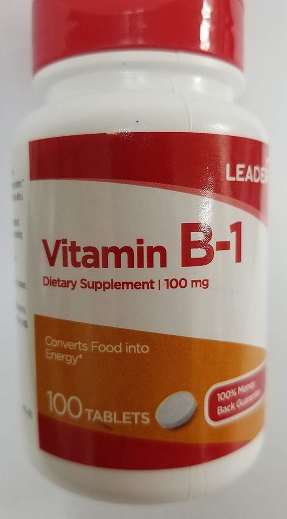 Leader- vitamin B-1 100 mg, 100 tabletter Hver (pakke med 3)
