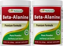 Bedste Naturals Beta Alanine Pure Powder 1 Pund (1 LB (pakke med 2))