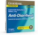 GoodSense Loperamid Hydrochloridtabletter, 2 mg, Anti- Diarré, 12 greve