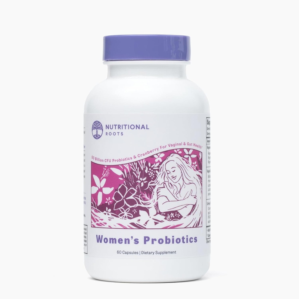 Nutritional Roots Kvinder Probiotika til Vaginal Sundhed og Gut Sundhed, Organic Prebiotics, Probiotika, Cranberry Extract, Tredje Party Testet, Læge valg, 60 Tjenester
