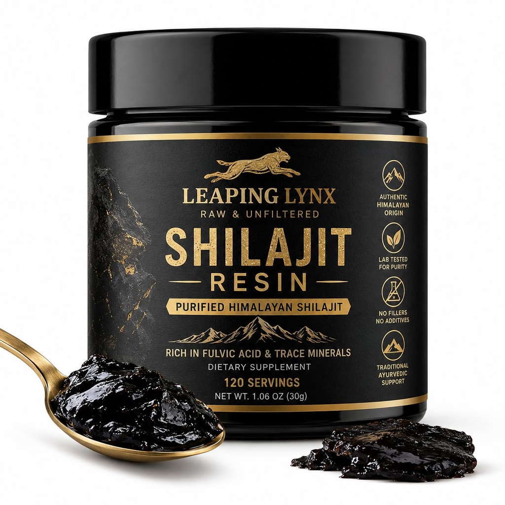 Himalayan Shilajit Resin [1. 000 mg] Pure Shilajit Organic Natural Measures 124; Gold Grade 124; Alpine Harveed, Sun- Tørred, & Lab Renset til mænd og kvinder, Max Potence > 75% Fulvic Acid & 85 + Spormineraler