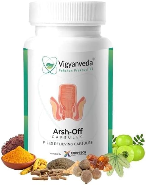 SS Off, Piles Relieving Ayurvedic Capsules (60 Capsules) Visit The vigyanveda Store