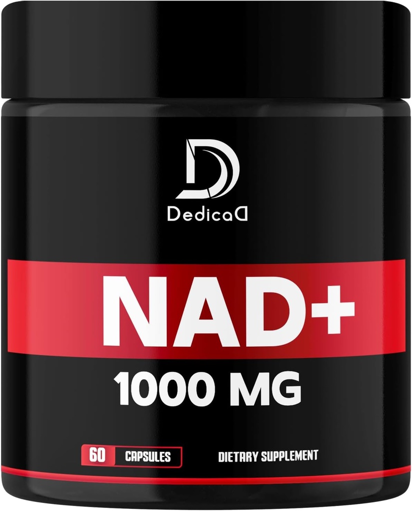 NAD Supplement 1000 mg - Pure NAD supplement - Energi og DNA reparation, Aging Defense, Brain funktion - 60 kapsler