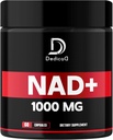 NAD Supplement 1000 mg - Pure NAD supplement - Energi og DNA reparation, Aging Defense, Brain funktion - 60 kapsler