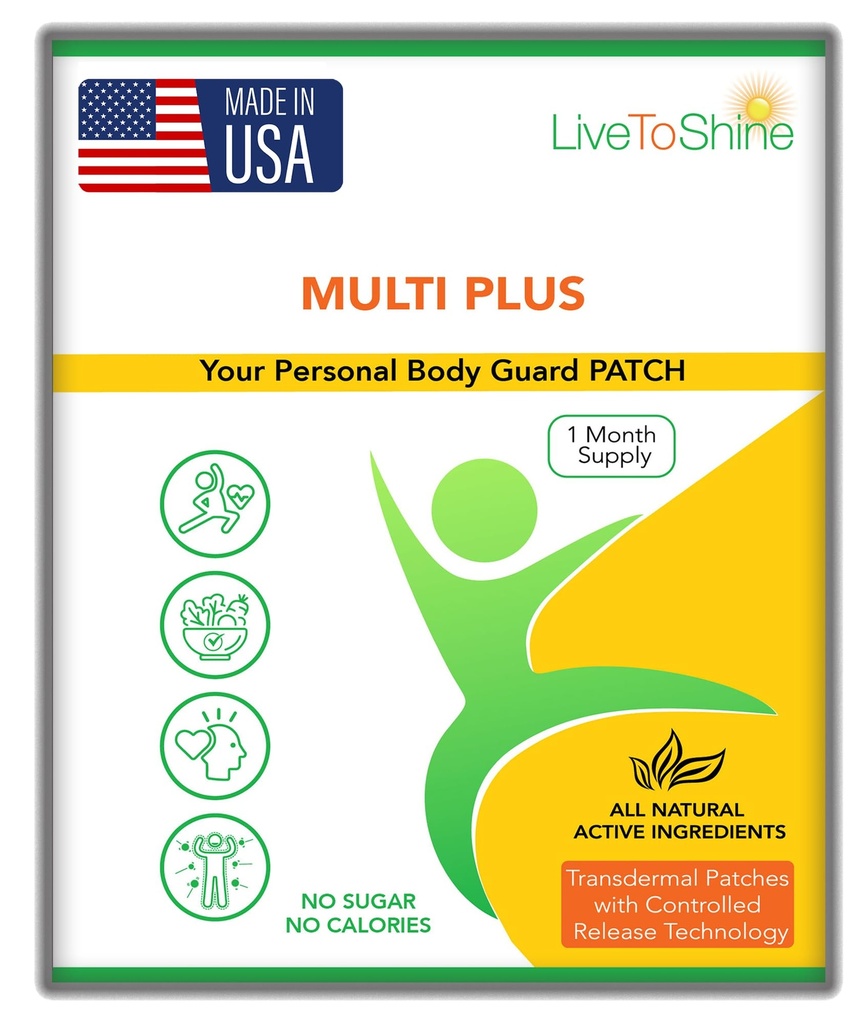 Live til Shine Multi Plus temapatch - USA Made - 30 dages levering til kvinder og mænd fra