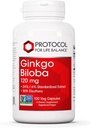 PROTOCOL FOR LIFE BALANCE Ginkgo Biloba - 120 mg Ginkgo Biloba Extract - with Eleuthero - for Brain Health & Blood Circulation Support - Dairy Free & Non-GMO - 100 Veg Capsules