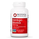 PROTOKOL FOR LIV BALANCE Ginkgo Biloba - 120 mg Ginkgo Biloba Extract - med Eleuthero - til støtte for hjernens sundhed og blodcirkulation - Dairy Free & Non- GMO - 100 Veg kapsler