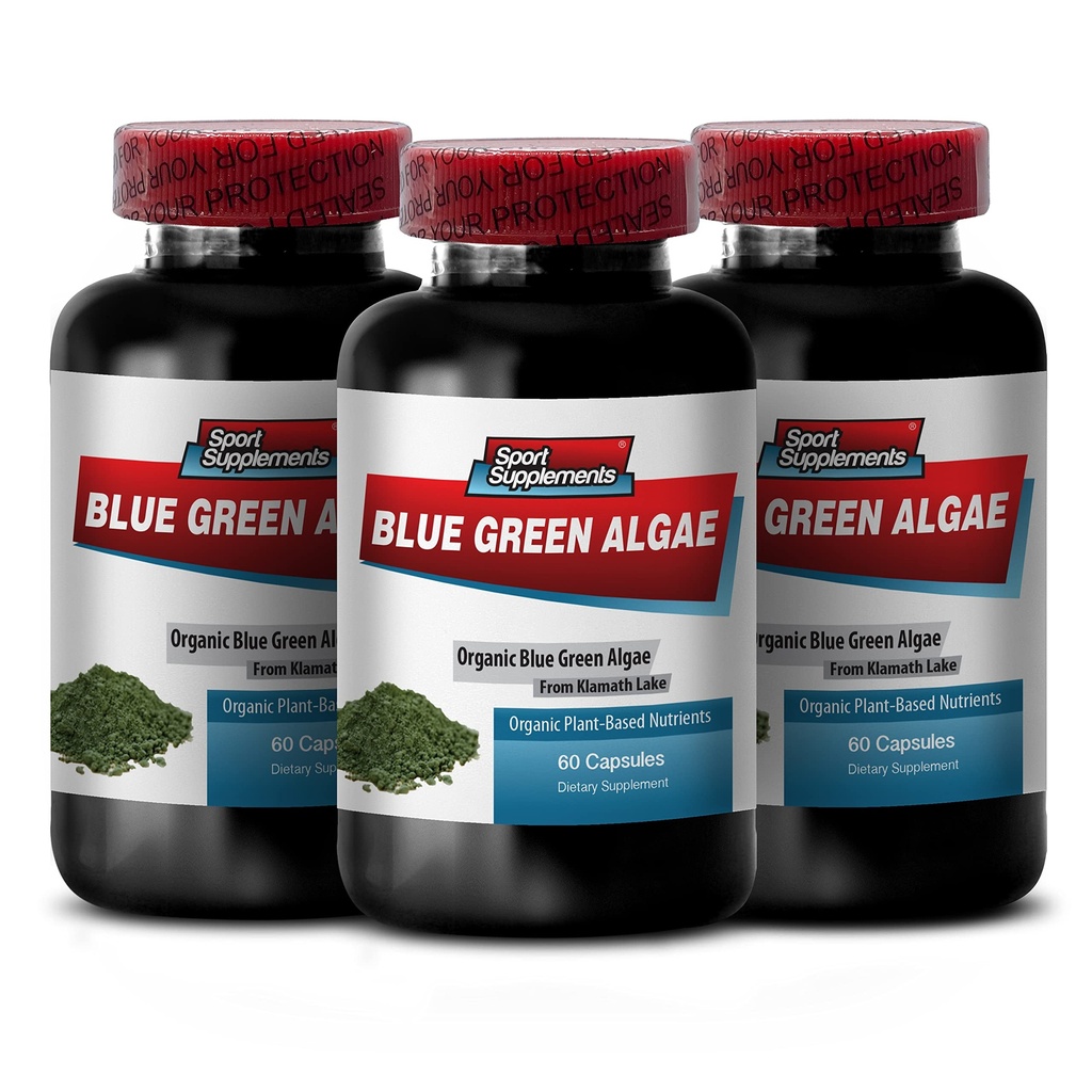 Højeste immunsystem supplement - Klamath Blue Green Algae 500mg, Klamath Lake Blue Green Algae, spirulina og chlorella kapsler, spirulina pulver, spirulina chlorella, chlorella tabletter 3B 180Cap