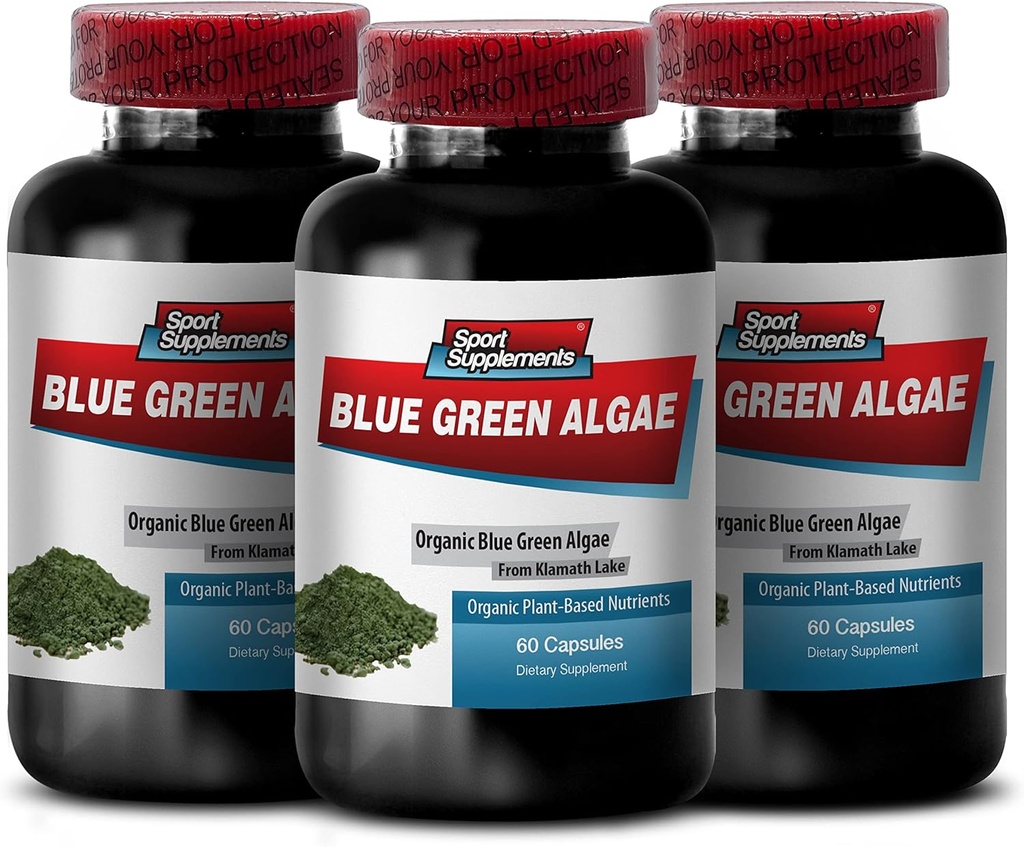 Supreme Immune System Supplement - Klamath Blue Green Algae 500mg, Klamath Lake Blue Green Algae, spirulina and chlorella Capsules, spirulina Powder, spirulina chlorella, chlorella Tablets 3B 180Cap