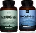 Natural Rhythm Calm Bundle - Triple Calm Magnesium 150mg, 120 kapsler + B- CALMplex, Unique Vitamin B Blend, 90 kapsler