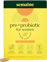 Semaine Super drevet Prebiotic + Probiotic for Women, Effektiv 3- in-1 Multi- Action Formula to Nourish Gut Health, Soothe IBS, Support Bloat Relief & Immunity Boost, Clinically-Studied (20 ct)