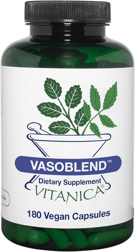Vitanica VasoBlend, Cardiovaskulær Support, Vegan / Vegetar, 180 Kapsler