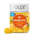 OLLY Probiotisk Gummy, Immun og fordøjelsesstøtte, 1 Millioner CFU 'er, Chewable Probiotic Supplement, Mango, 25 dages forsyning - 50 Tæl