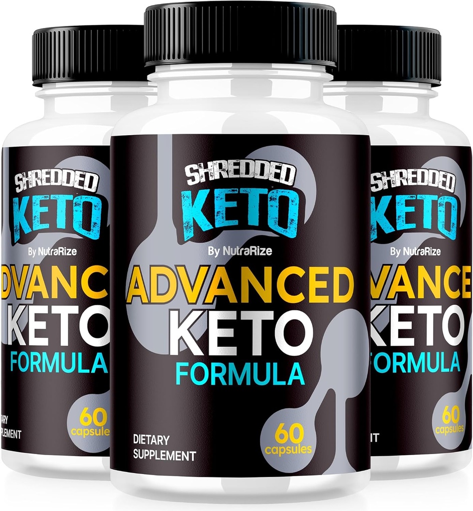 (3 Pack) Shredded Keto piller, Premium Keto Shred vægttab kapsler, Alle naturlige Keto supplement til støtte Fitness og Body Goals, Official ShreddedKeto Anmeldelser (180 Kapsler)