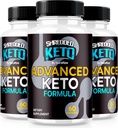 (3 Pack) Shredded Keto piller, Premium Keto Shred vægttab kapsler, Alle naturlige Keto supplement til støtte Fitness og Body Goals, Official ShreddedKeto Anmeldelser (180 Kapsler)