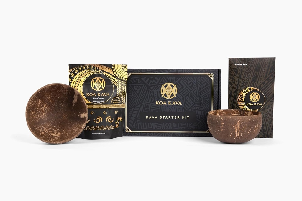 Koa Kava Tea Starter Kit - All You Need to Get Started Making Kava Root and Feeling True Kava Kava Relaxation