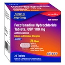 Ohm Ikke- Drowsy Fexofenadin Antihistamin Indendørs Allergi Relief Tablets 30ct