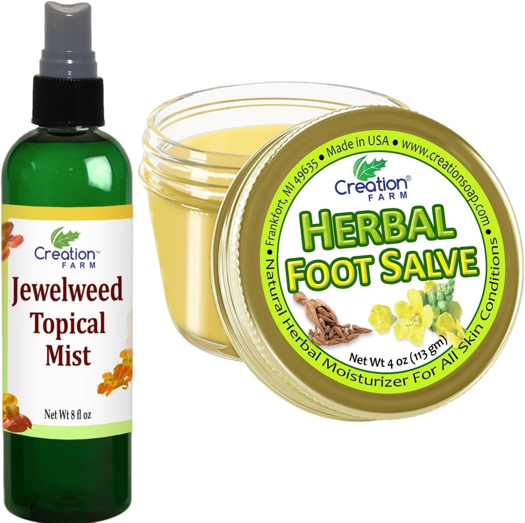 Smykker Topical Mist 8 Oz og Herbal Foot Salve 4 Oz - Løsninger til Itch at gøre det lettere at nyde hverdagen