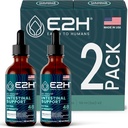 E2H Advanced Intestinal Support - fremmer Gut Sundhed og fordøjelsessystem - Wormwood og Black Walnut Extract - Non- GMO, Vegan - (2 flasker)