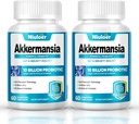 Akermansia Probiotic, GLP-1 Probiotika for kvinder & mænd - 10 Millioner AFUs + Organic Prebiotics, fordøjelsesbesvær, Gut, immunforsvar & samlet sundhed, forbedrer Gut fordøjelsesfunktion (60 kapsler, 2 - Pack)