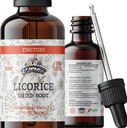 Lakrids Tinktur, Organic Lakrids Extract (Glycyrrhiza Glabra) Tørret rod, Urtetilskud, Non- GMO i koldtpresset økologisk vegetabilsk glycerin 2 oz, 670 mg