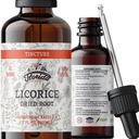 Lakrids Tinktur, Organic Lakrids Extract (Glycyrrhiza Glabra) Tørret rod, Urtetilskud, Non- GMO i koldtpresset økologisk vegetabilsk glycerin 2 oz, 670 mg
