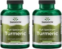 Swanson Full Spectrum Turmeric (Curcumin) - Fælles sundhed, fordøjelse, hjerte sundhed & lever Support - Curcuma Longa Formel Fremme Memory Support - (240 kapsler) 2 Pack