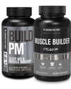 Jacked Factory Build PM Night Time Muscle Builder & Sleep Aid (60 kapsler) & Essentials Muscle Builder - Daglig styrke Builder for mænd med Peak ATP (30 kapsler)