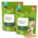 Navitas Organics Maca Powder, 16oz. (2-Pack), 181 Servering - Organic, Non-Gmo, Low Temp- Tørret, Gluten- Free, Light Brown