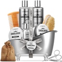 Herre Gaver, Sandalwood Beard Grooming Kit, Herre Grooming Kit for Kæreste far, Ham, 11pc Beard Straightener for Mænd Beard Care, Beard Growth og Trimming Gift, Beard Wash Growth Oil & mere