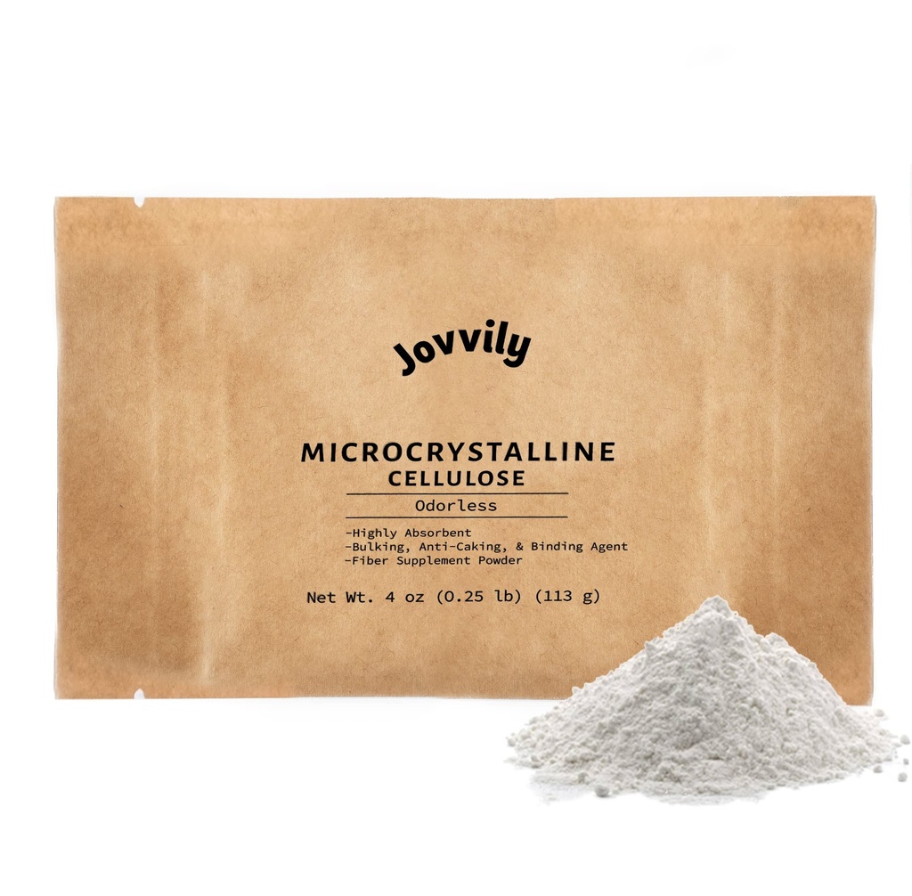 Mikrokrystallinsk cellulose pulver - 4 oz - Fiber supplement - Bindingsmiddel - Meget Absorbent
