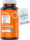 En dosis af Immunitet Quercetin med C-vitamin og zink, D-vitamin, 500mg Quercetin Bromelain med Echinacea & B-vitaminer, Lung immunsupport Supplement 7 i 1 Immunity Defense Booster (60 Greve)