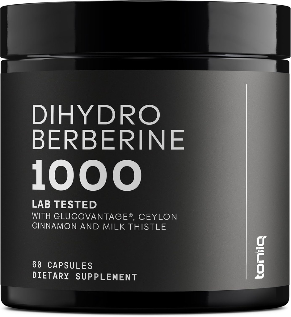 Dihydroberberine Supplement - Ultra High Potency 1.000mg Formel med GlucoVantage, 10: 1 Ceylon Cinnamon & 50: 1 Milk Thistle - Third-Party Lab Testet