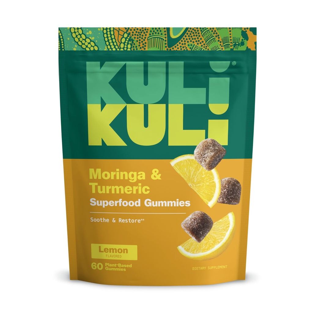 Kui Kui Super Energy Gummies - Energi Kosttilskud med Moringa, Caffe- Free Natural Energy Booster - 60 Non- GMO, Gluten- Free Moringa Gummies